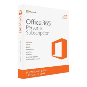 Microsoft Office 365 Personal English Subscription 1yr 