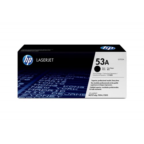 HP 53A Black LaserJet Toner Cartridge (Q7553A) HP 53A Black LaserJet Toner Cartridge (Q7553A)
