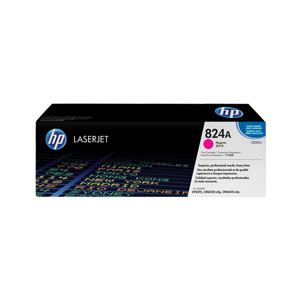 HP 824A Magenta Original LaserJet Toner Cartridge (CB383A) HP 824A Magenta Original LaserJet Toner Cartridge (CB383A)