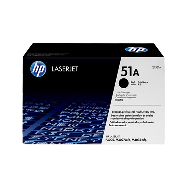 HP 51A Black LaserJet Toner Cartridge Q7551A HP 51A Black LaserJet Toner Cartridge Q7551A