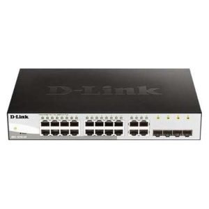 D-Link DGS-F1210-18PS-E 16-port Gigabit Long Range 250m PoE+ Smart Switch with 16 PoE ports, 2 SFP ports - DGS-F1210-18PS