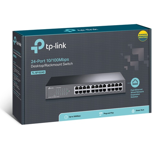 TP-Link 24-port 10/100Mbps Desktop/Rackmount Switch - TL-SF1024D TP-Link 24-port 10/100Mbps Desktop/Rackmount Switch - TL-SF1024D