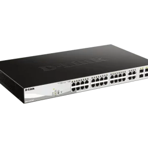 D-Link DGS-F1210-26PS-E - 24 port Managed Gigabit Switch with 24 10/100/1000 Mbps PoE ports, 2 Gigabit SFP uplink ports - DGS-F1210-26PS
