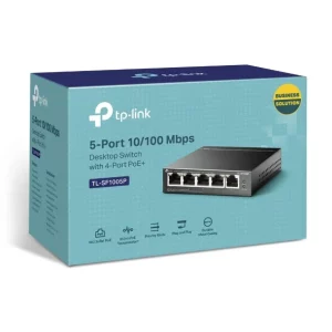 TP-Link 5-Port 10/100Mbps Desktop Switch with 4-Port PoE+ - TL-SF1005P