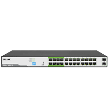D-Link upto 250 Meter support 24-Port 1000Mbps PoE Switch with 2 SFP Ports - DGS-F1026P D-Link upto 250 Meter support 24-Port 1000Mbps PoE Switch with 2 SFP Ports - DGS-F1026P