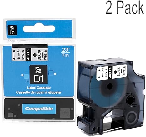 61ftk-LMAHL._AC_SX466_ Dymo 45013 12mm Black on White Label Tape Cartridge Kenya - Image 1